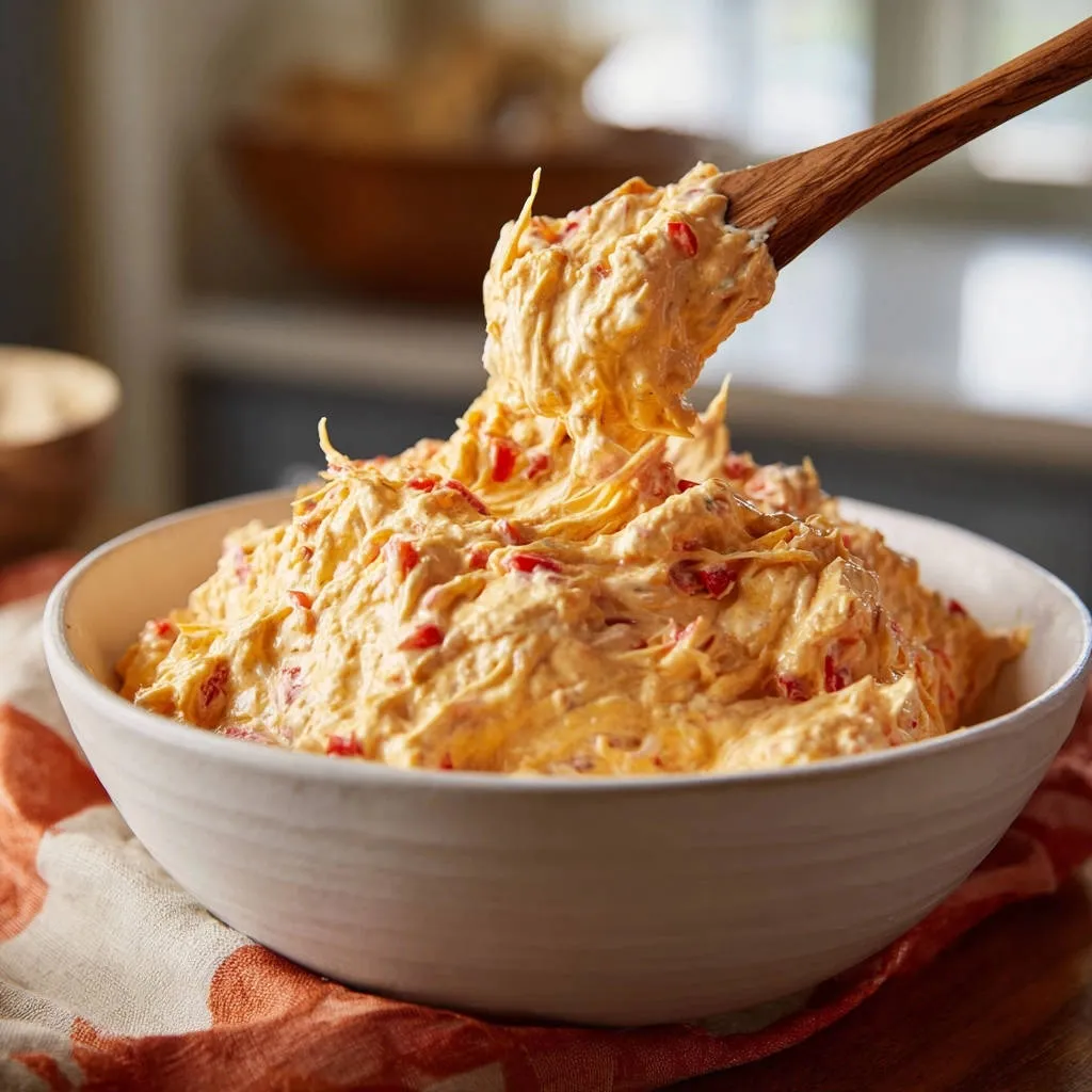 Classic Creamy Pimento Cheese: The Secret to Fluffy, Spreadable Perfection - recipe image