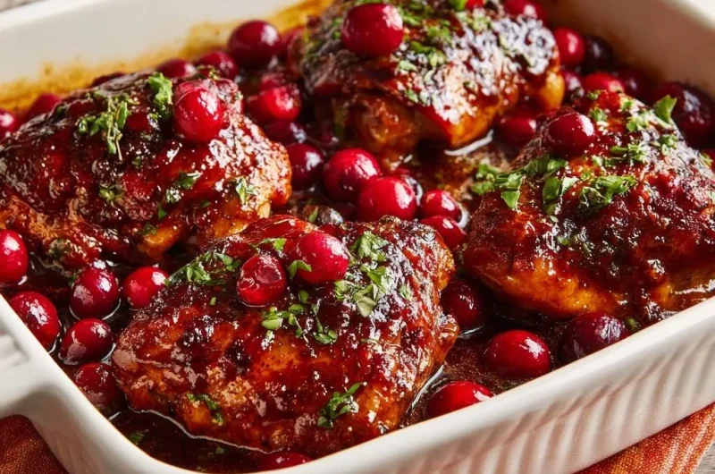 Cranberry Glazed Chicken Thighs