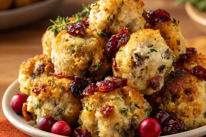 Cranberry Thyme Stuffing Balls