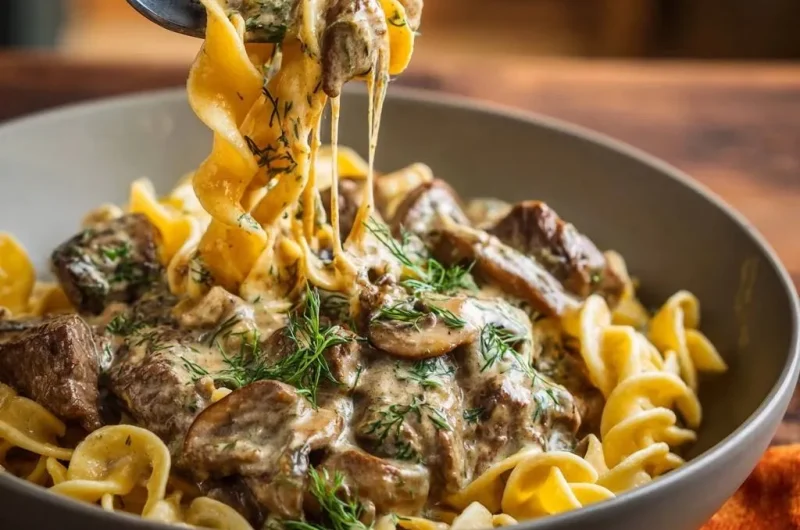Creamy Beef Stroganoff