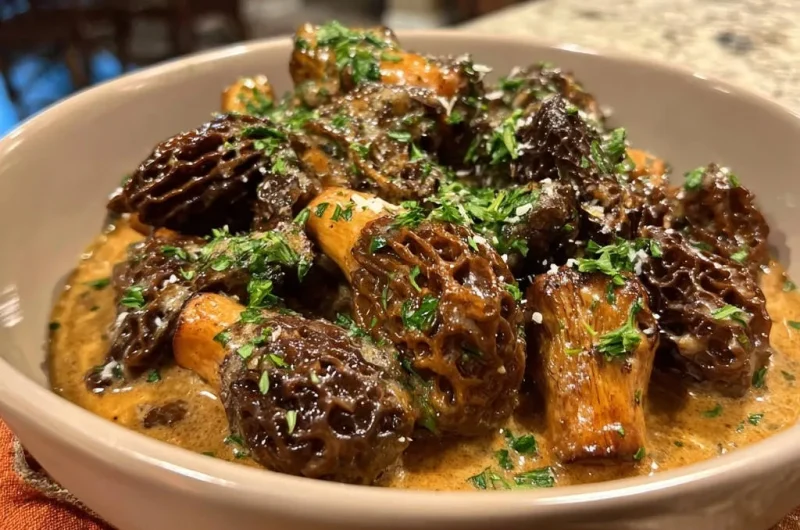 Creamy Morel Mushrooms