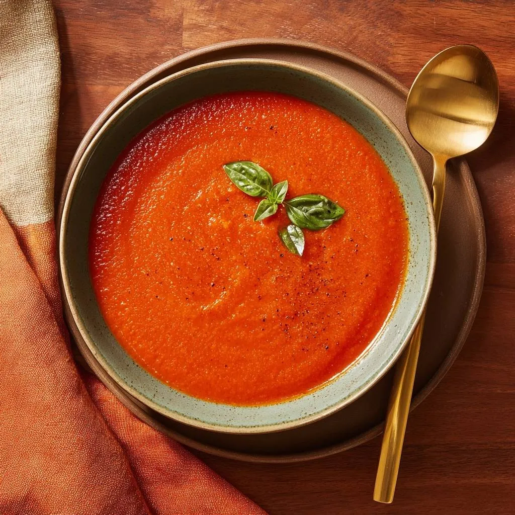 Creamy Tomato Basil Soup: Velvety Thickness Secrets - recipe image