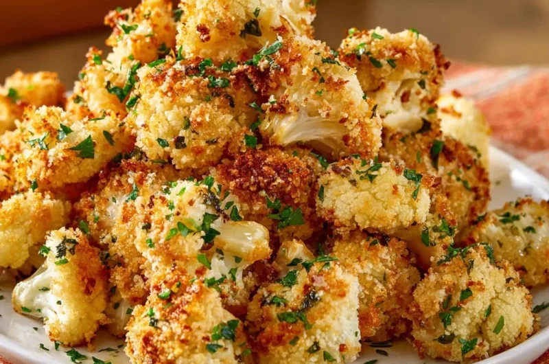 Crispy Garlic Parmesan Cauliflower