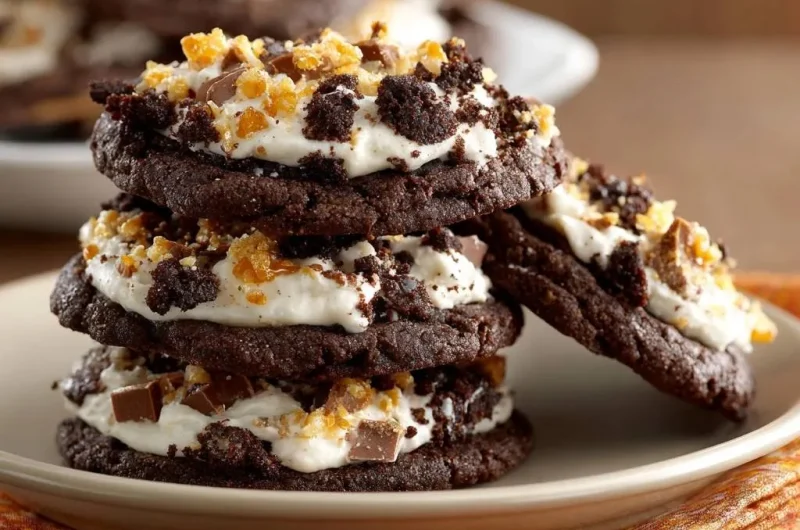Chocolate Toffee Crunch Cookies