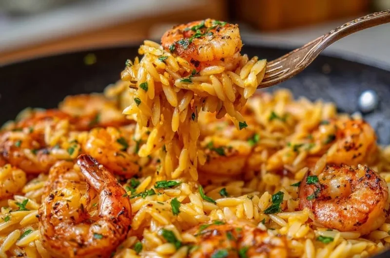 Garlic Butter Shrimp Orzo