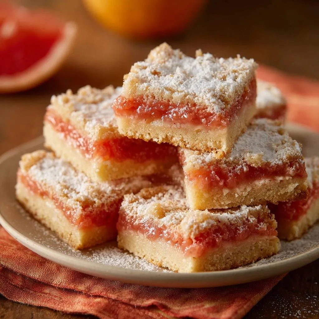 Grapefruit Crumb Bars with Firm Filling - recipe image