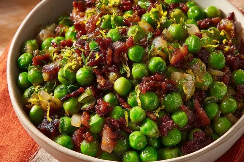 Lemon Bacon Peas