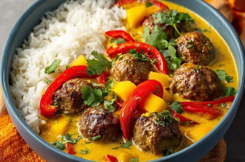 Mango Curry Meatballs