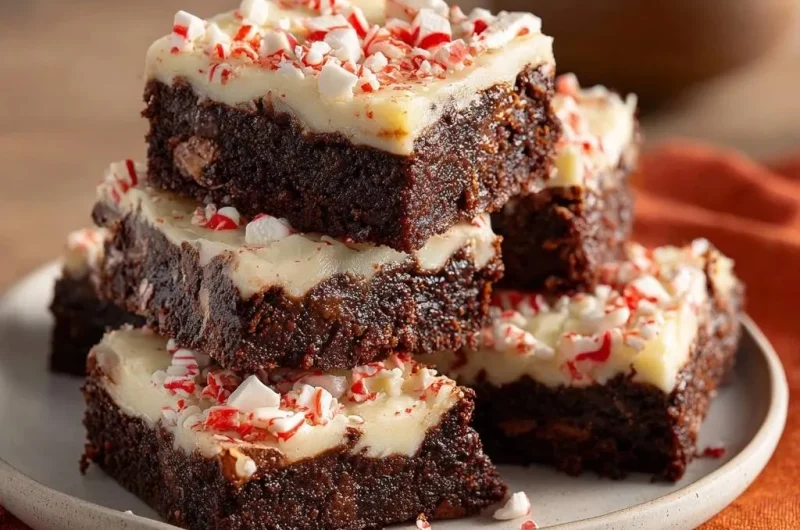 Peppermint Frosted Brownies