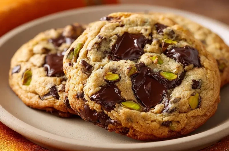 Pistachio Dark Chocolate Chunk Cookies