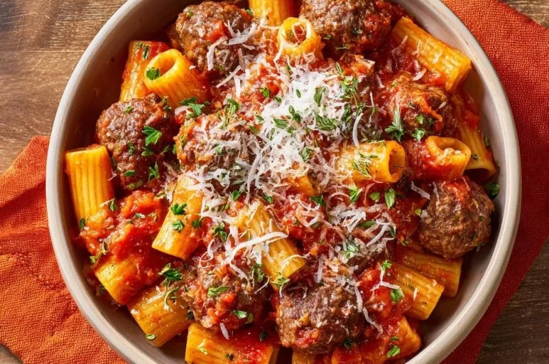 Rigatoni Beef Meatballs