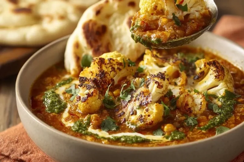 Roasted Cauliflower Chickpea Curry