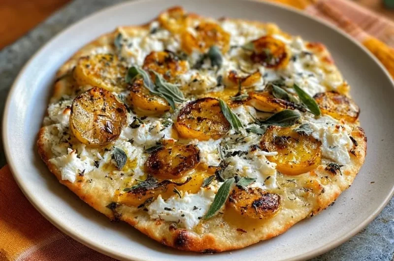 Roasted Pattypan Squash Flatbread
