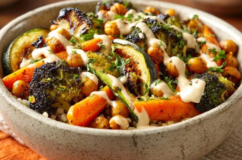 Roasted Veggie and Chickpea Power Bowl