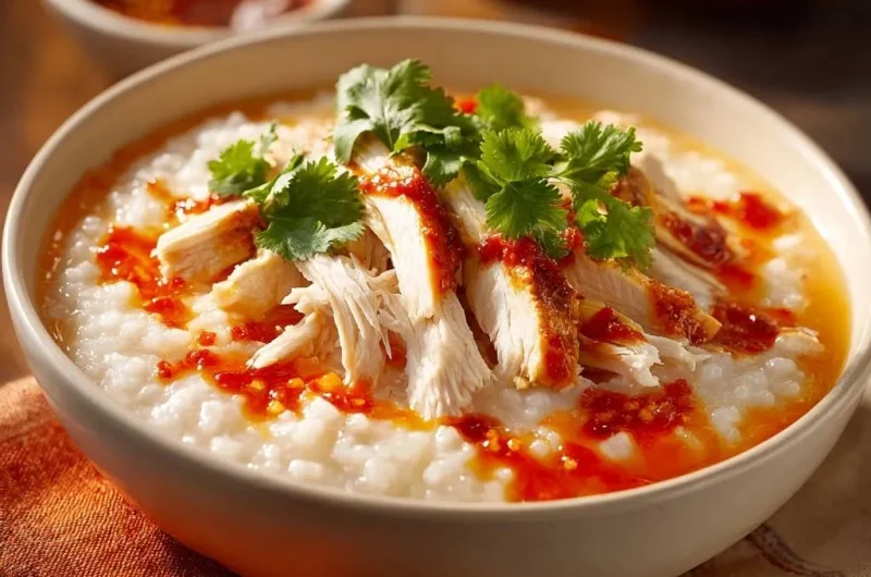 Creamy Shredded Chicken Congee