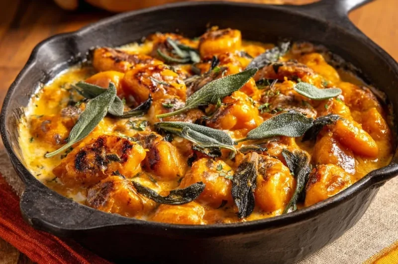 Skillet Pumpkin Gnocchi with Sage Cream