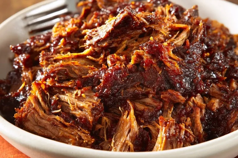 Slow Cooker Sweet & Smoky Pulled Beef