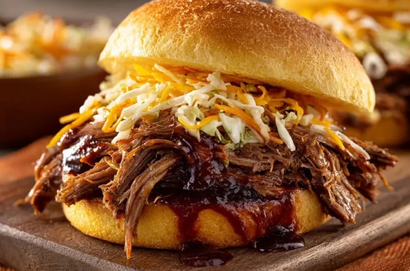 Slow Cooker Pulled Beef Sandwiches