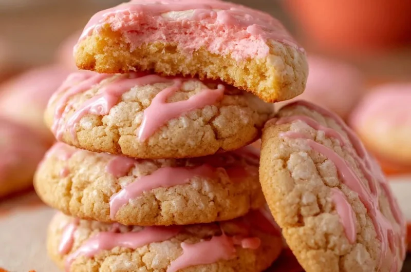 Soft Pink Glazed Sugar Cookies