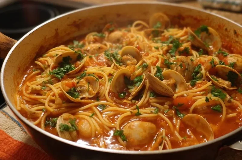 Spaghetti with Clams in Tomato Sauce