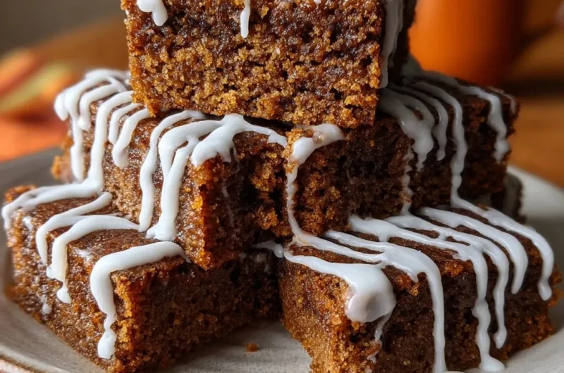 Spiced Molasses Cake Squares