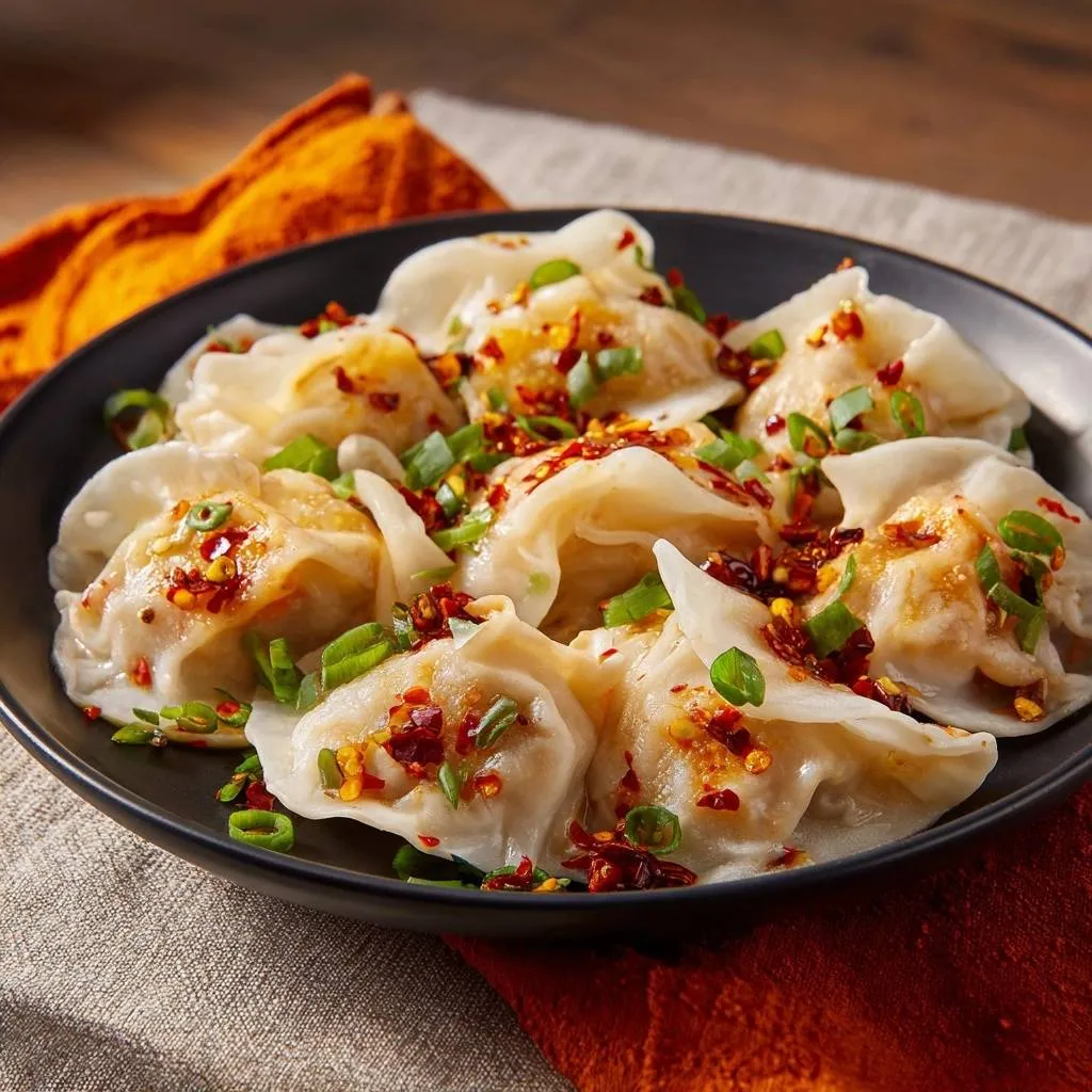 Spicy Chili Oil Potstickers: Crispy No-Stick Mastery - recipe image