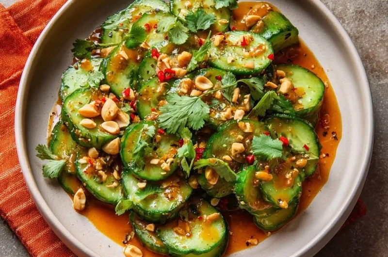 Spicy Peanut Cucumber Salad
