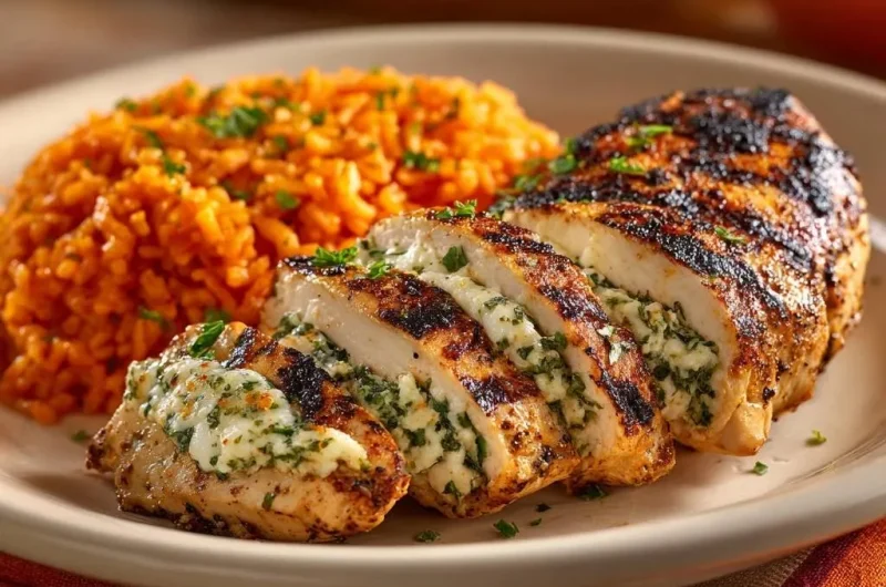 Spinach Cheese Stuffed Grilled Chicken