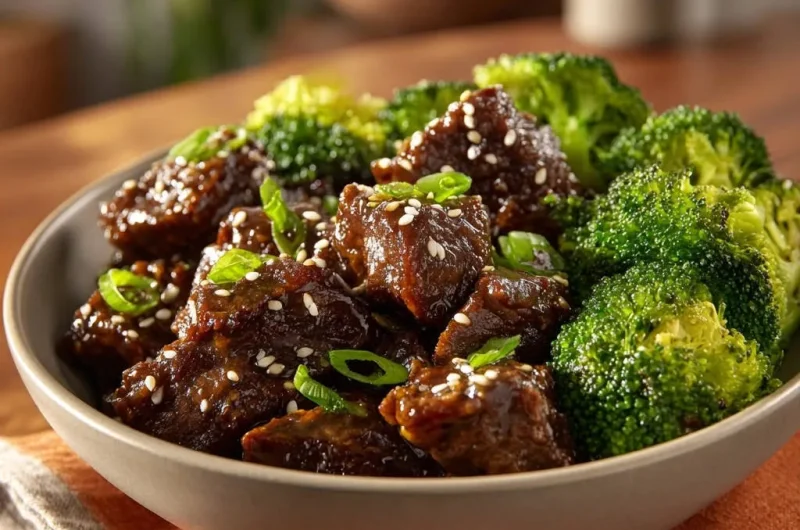 Sticky Garlic Beef & Broccoli
