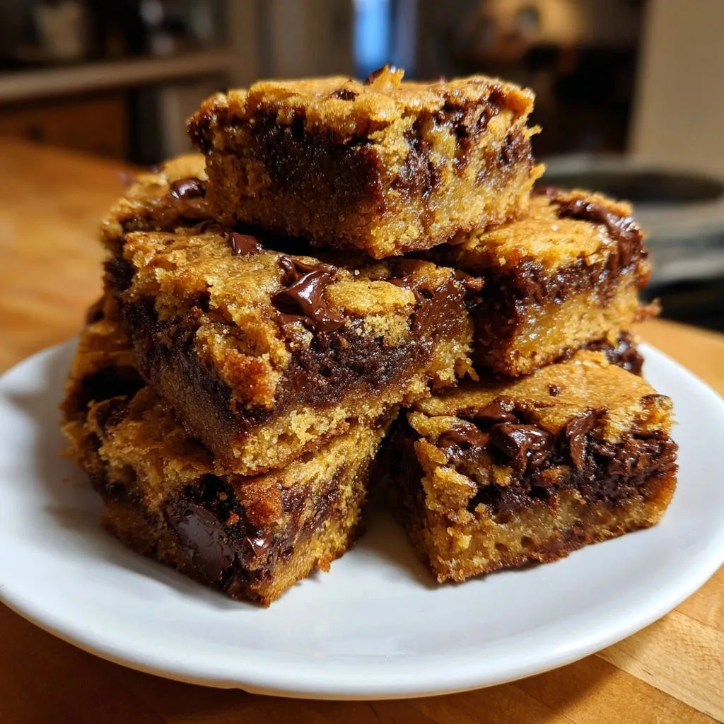 Ultimate Layered Chocolate Chip Bars: Never Dry, Always Fudgy - recipe image
