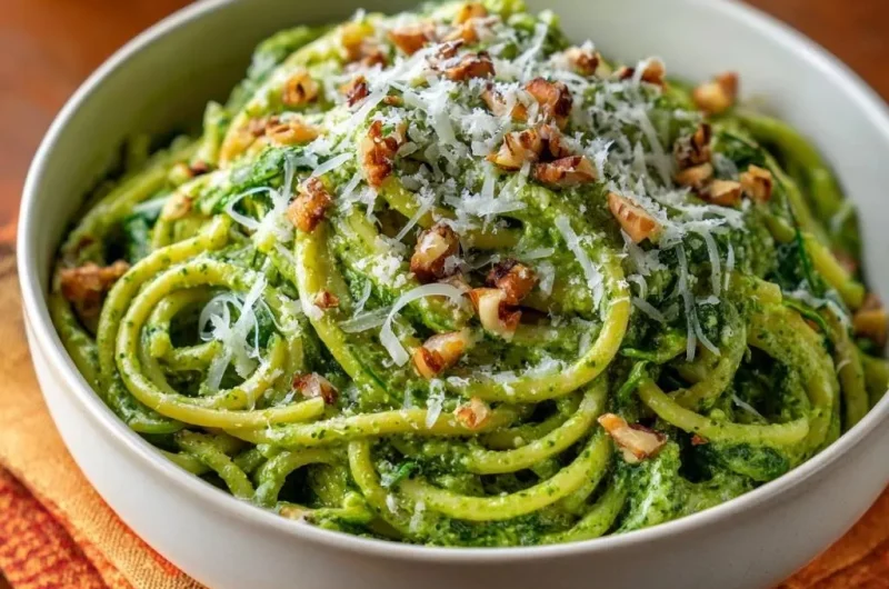 Vibrant Basil Pesto Spaghetti