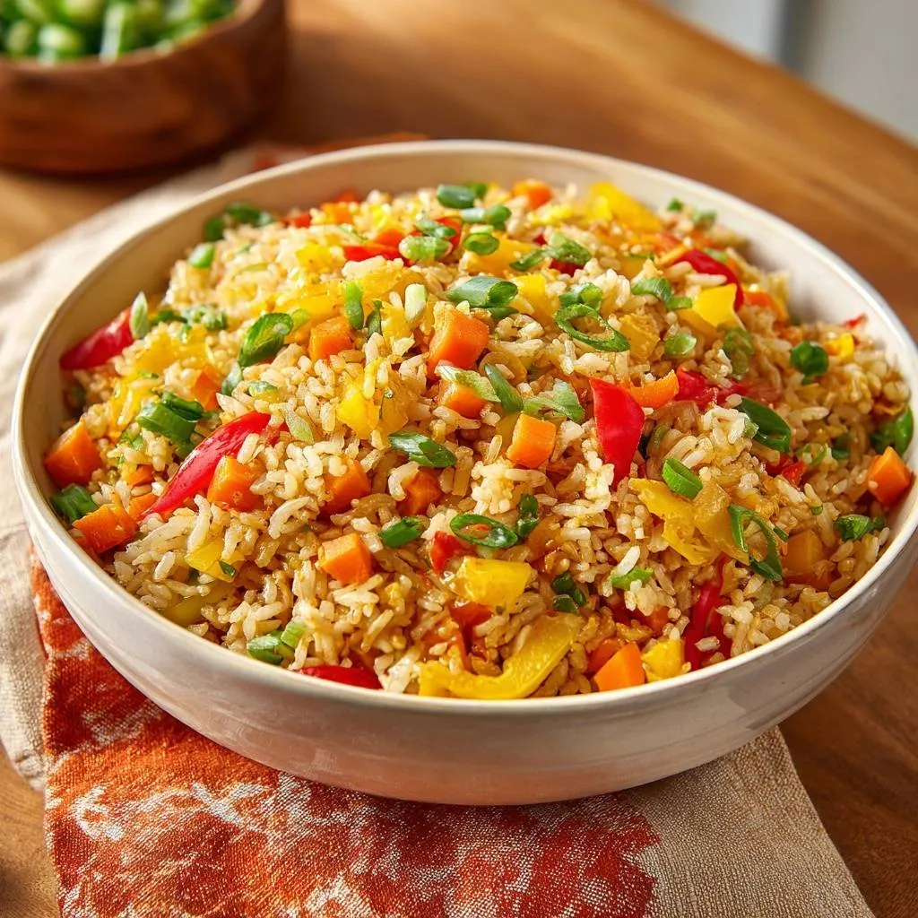 Vibrant Veggie Fried Rice with Separate Grains - recipe image