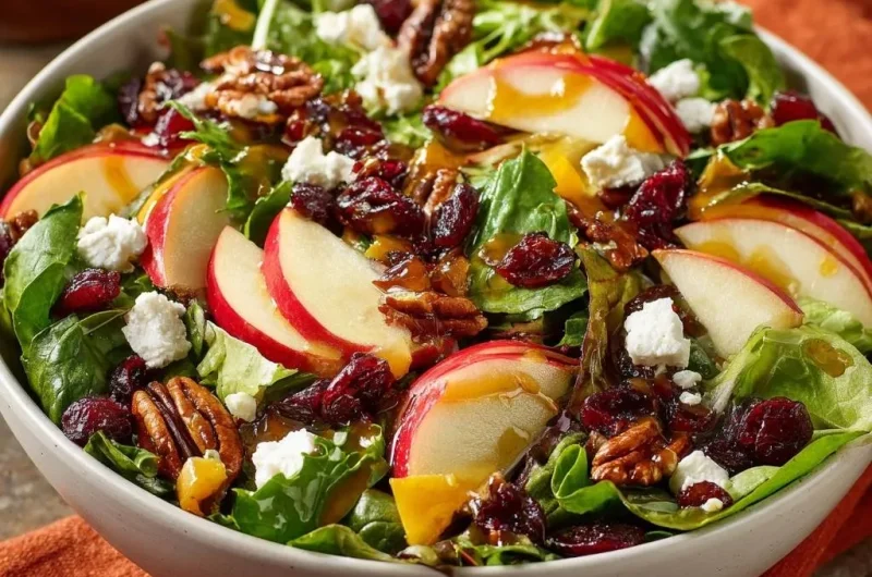 Apple Cranberry Pecan Feta Salad