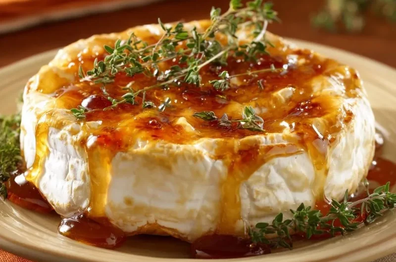 Baked Brie with Honeyed Cherries & Thyme