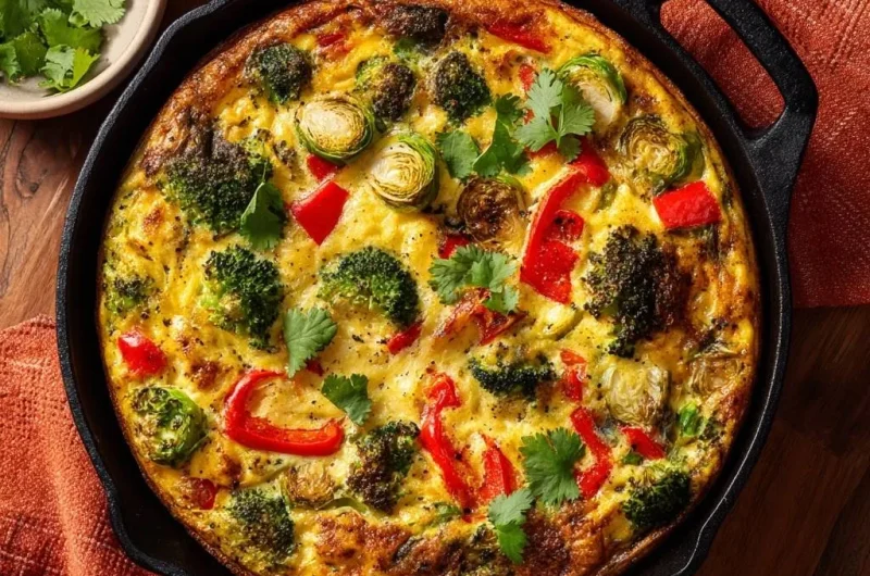 Broccoli Brussels Pepper Frittata