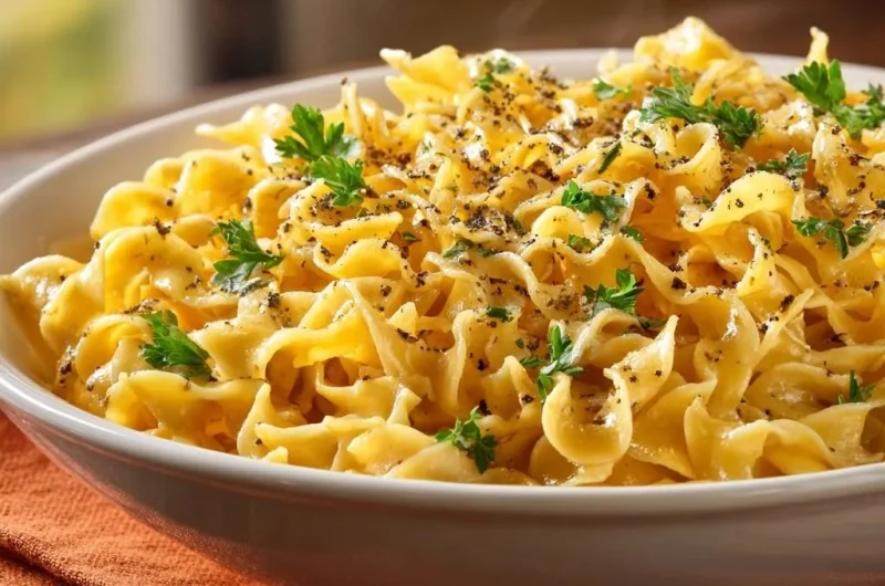 Buttery Parsley Pepper Egg Noodles