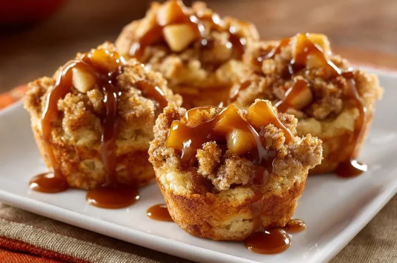 Caramel Apple Crumb Muffins