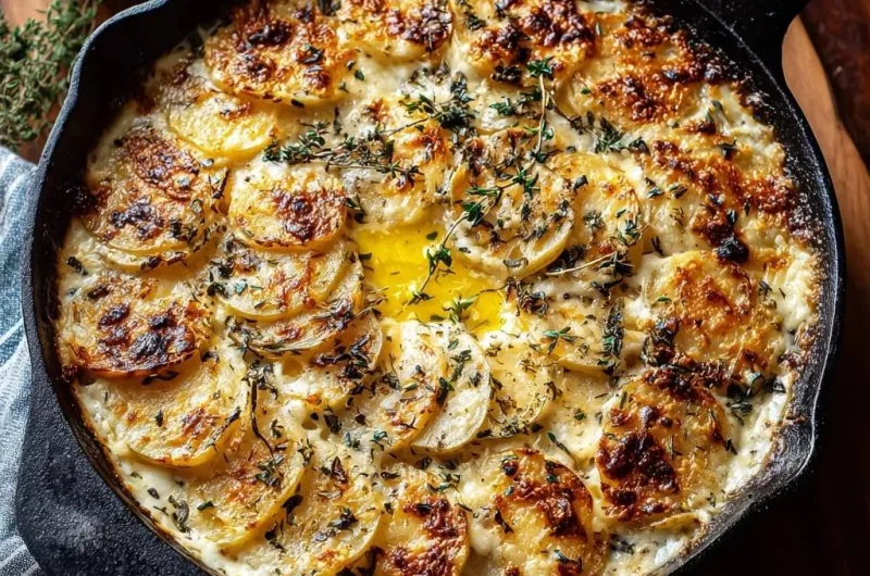 Cast Iron Skillet Potatoes Au Gratin