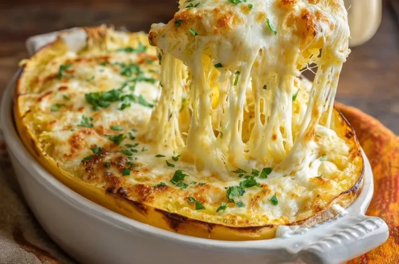 Cheesy Baked Spaghetti Squash