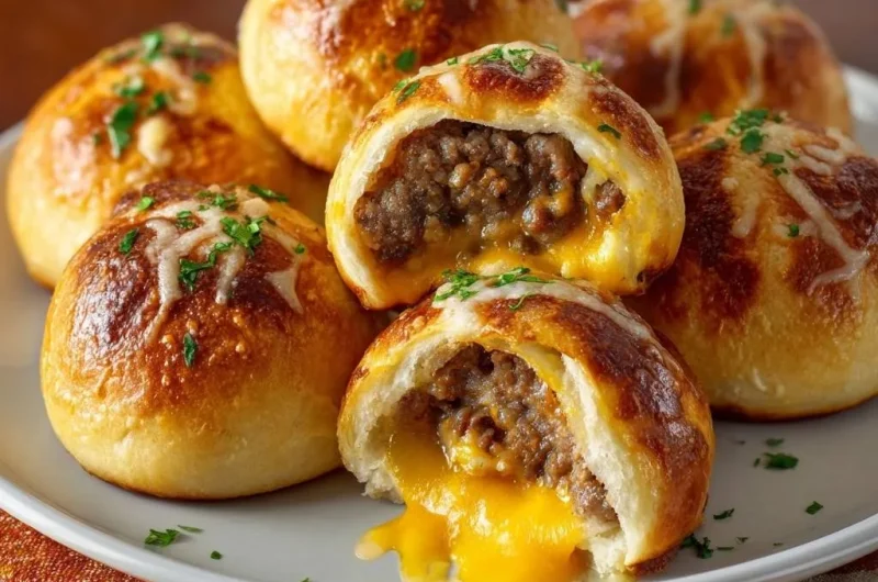 Cheesy Beef Stuffed Buns