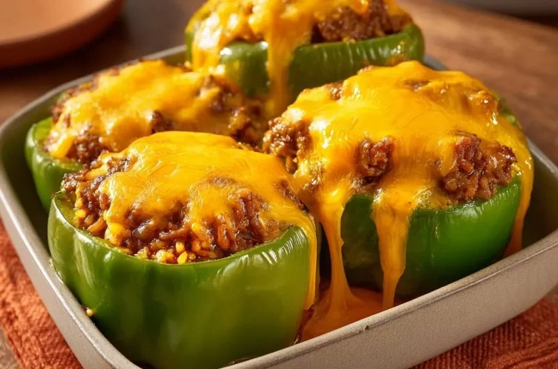 Cheesy Beef Stuffed Peppers