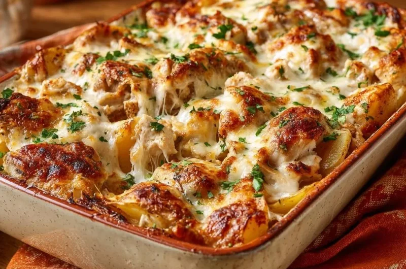 Cheesy Chicken Potato Casserole