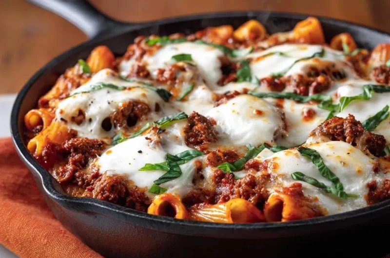 Cheesy Skillet Rigatoni
