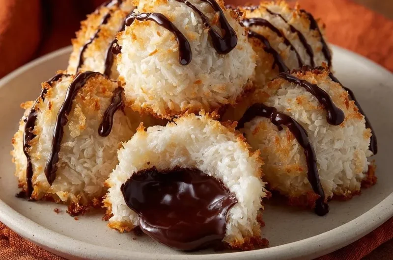 Chocolate-Filled Coconut Macaroons