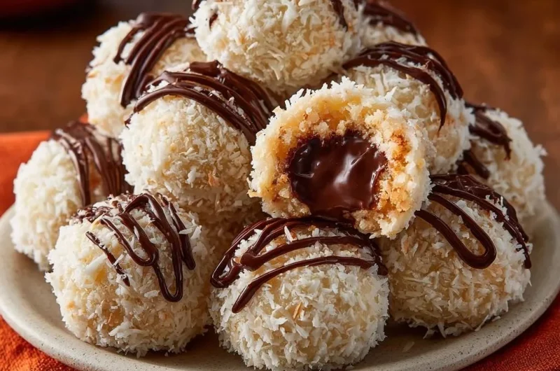 Chocolate Filled Coconut Balls