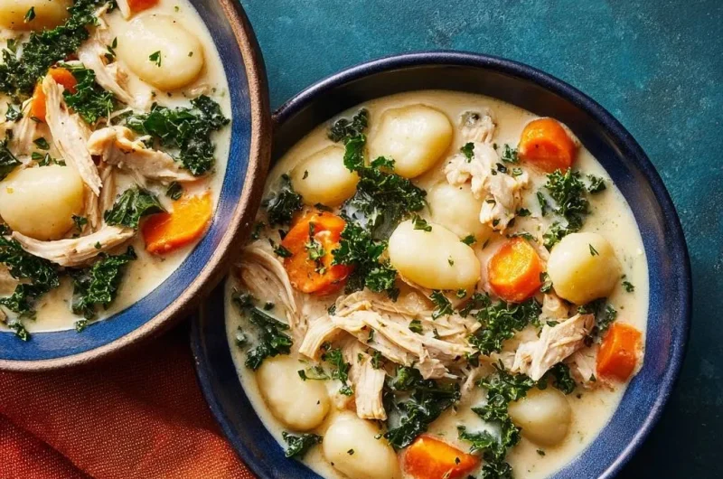 Creamy Chicken Kale Gnocchi Soup