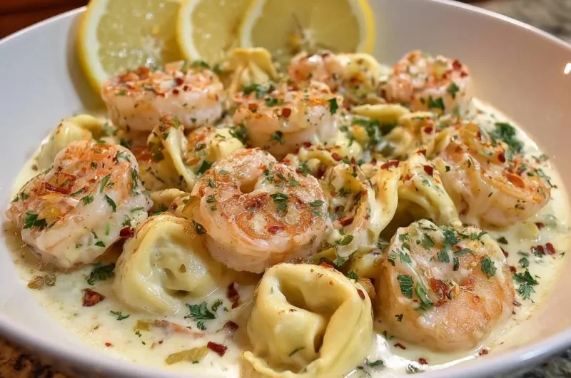 Creamy Lemon Shrimp Tortellini
