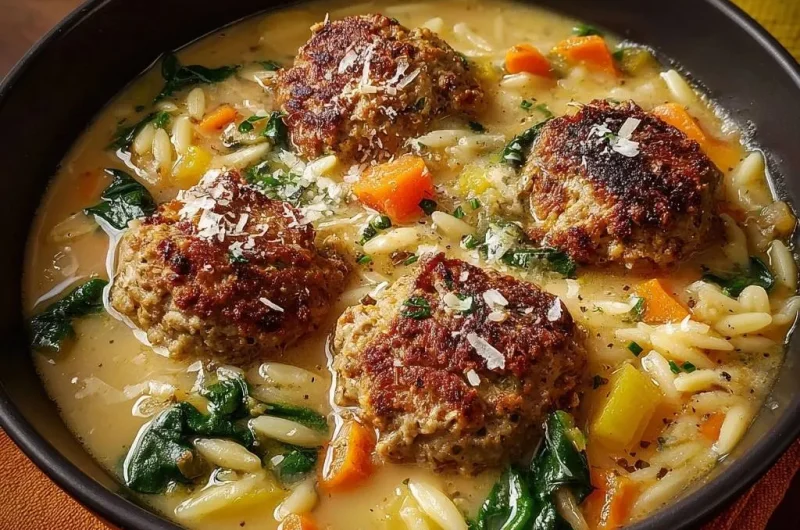 Creamy Meatball Orzo Soup