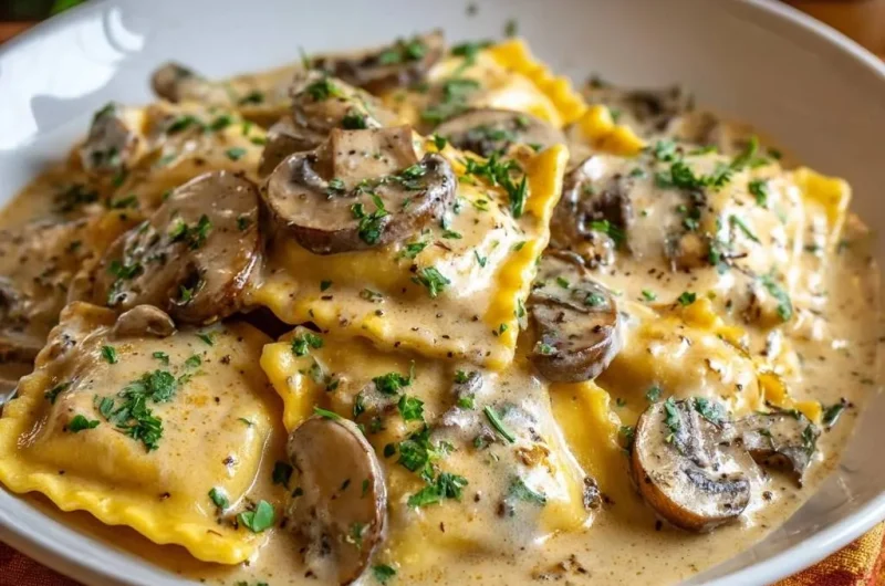 Creamy Mushroom Ravioli