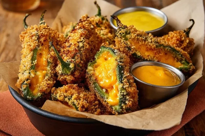 Crispy Cheddar Jalapeño Poppers